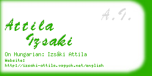 attila izsaki business card